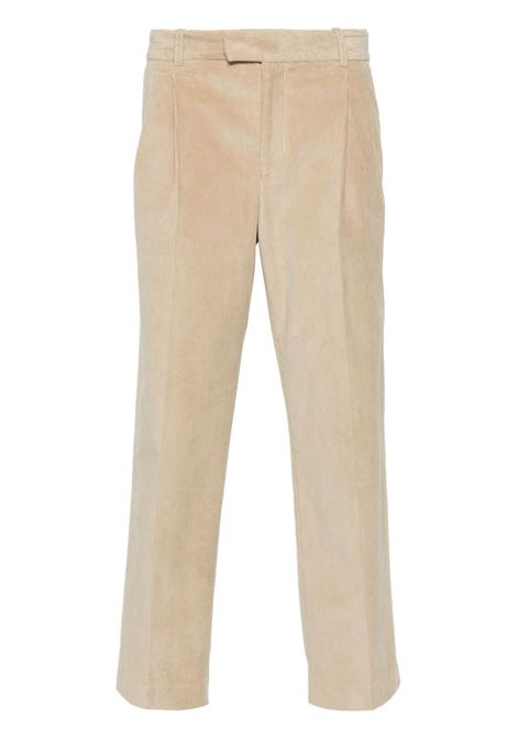 Beige pleated corduroy trousers Drôle De Monsieur - women